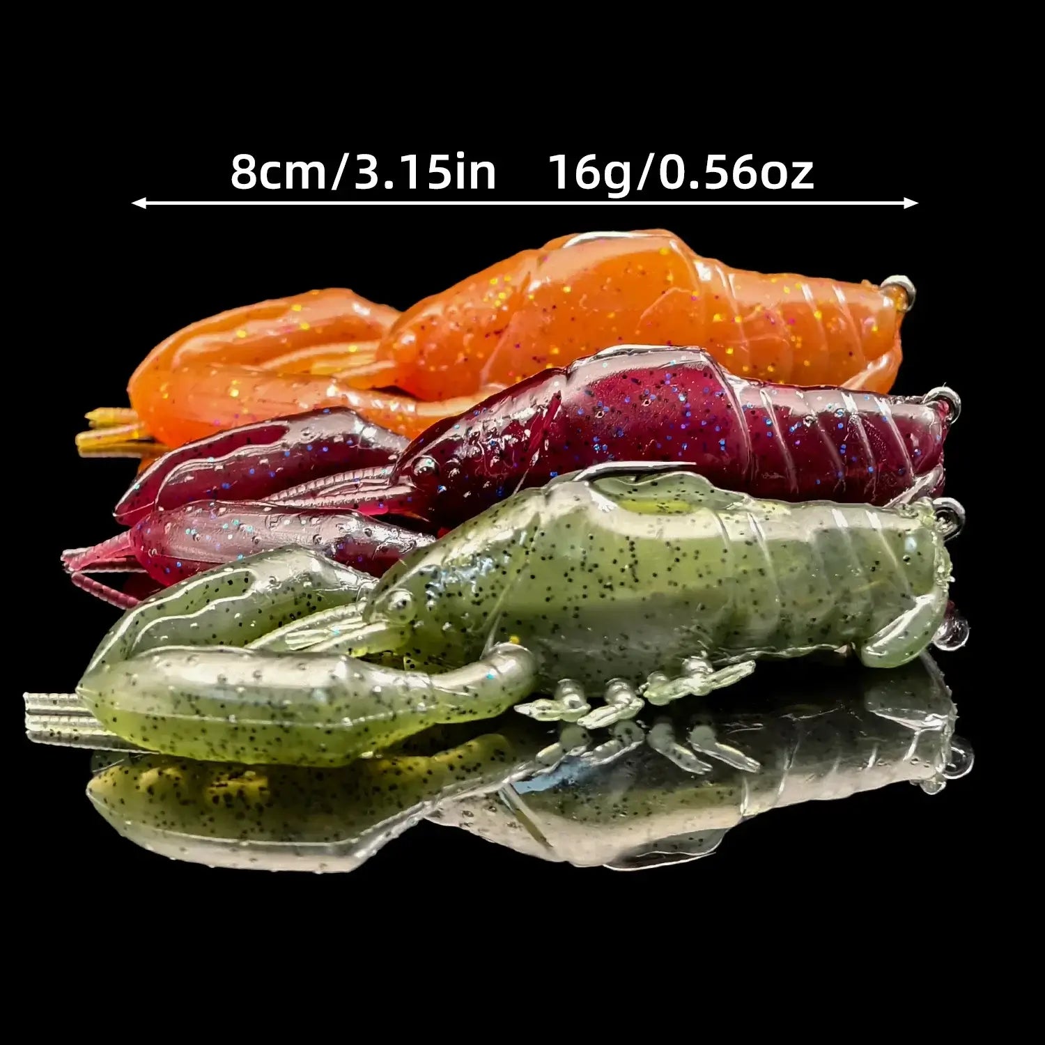 ANFS 1pc Realistic Soft Shrimp Lure-Artificial Bait for Saltwater and Freshwater Fishing, Perfect Fishing Gift for Angler