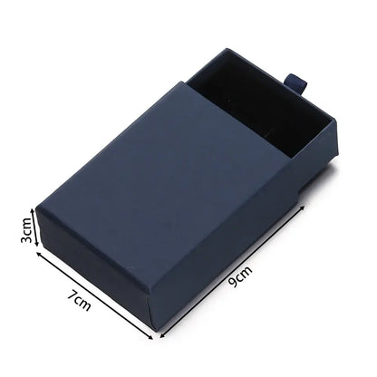 Creative Drawer Jewelry Packaging Box Necklace Ring Earing Bracelet Storage Organizer Display Stand Solid Color Paper Gift 2030