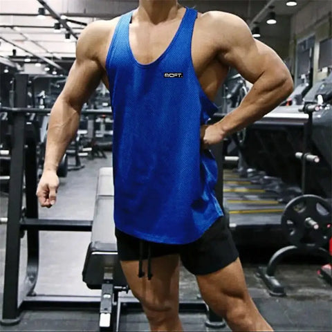 Gym Workout Sleeveless Shirt Men Bodybuilding Running Clothing.