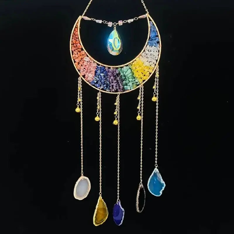 natural agate chakra dream catcher