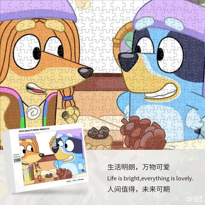 Bluey Cartoon Anime Puzzle Collection 70-1000 Pieces Educational &amp; Fun Holiday Gift Suitable for Adults &amp; Children Boxed Puzzle