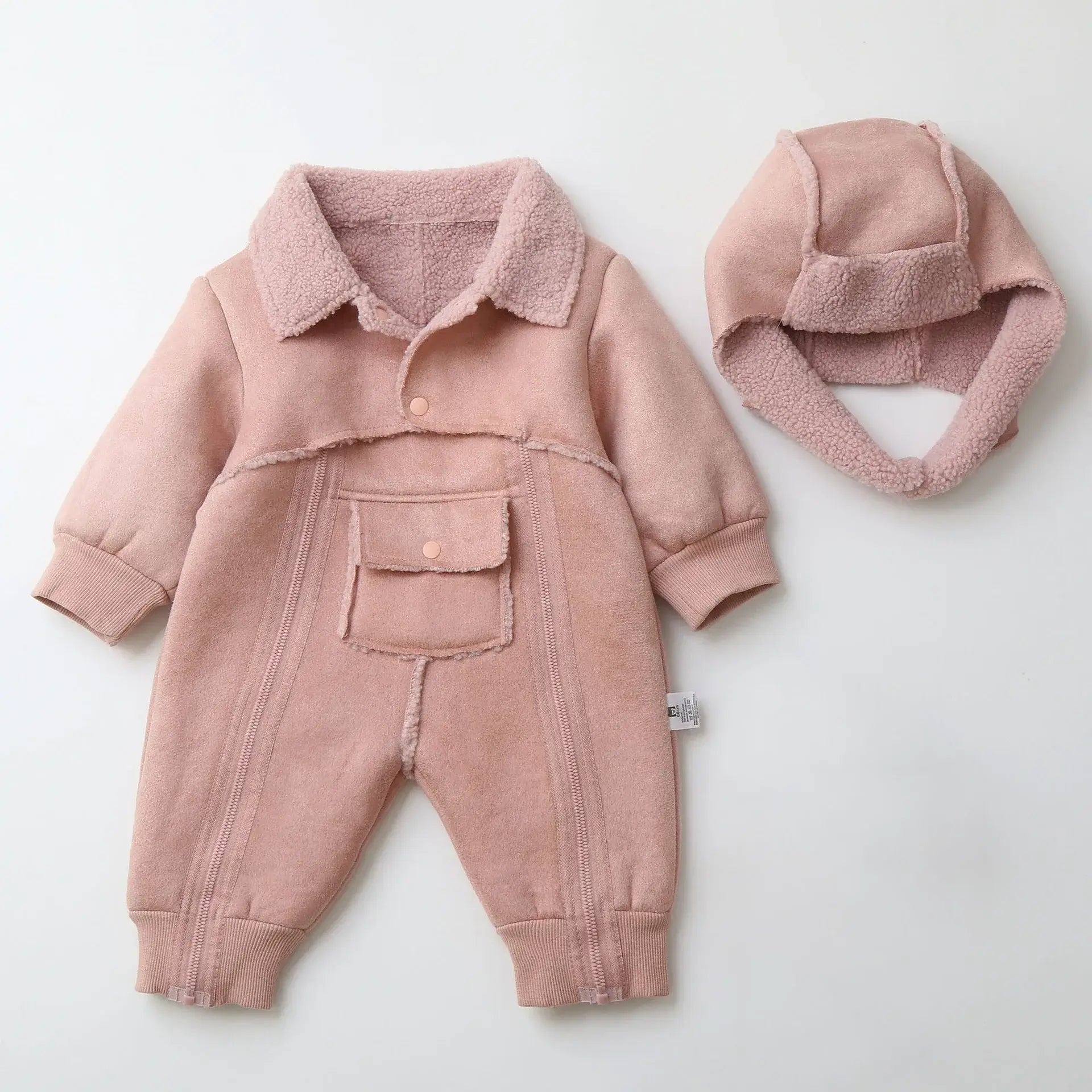 winter baby jumpsuits with fur lining