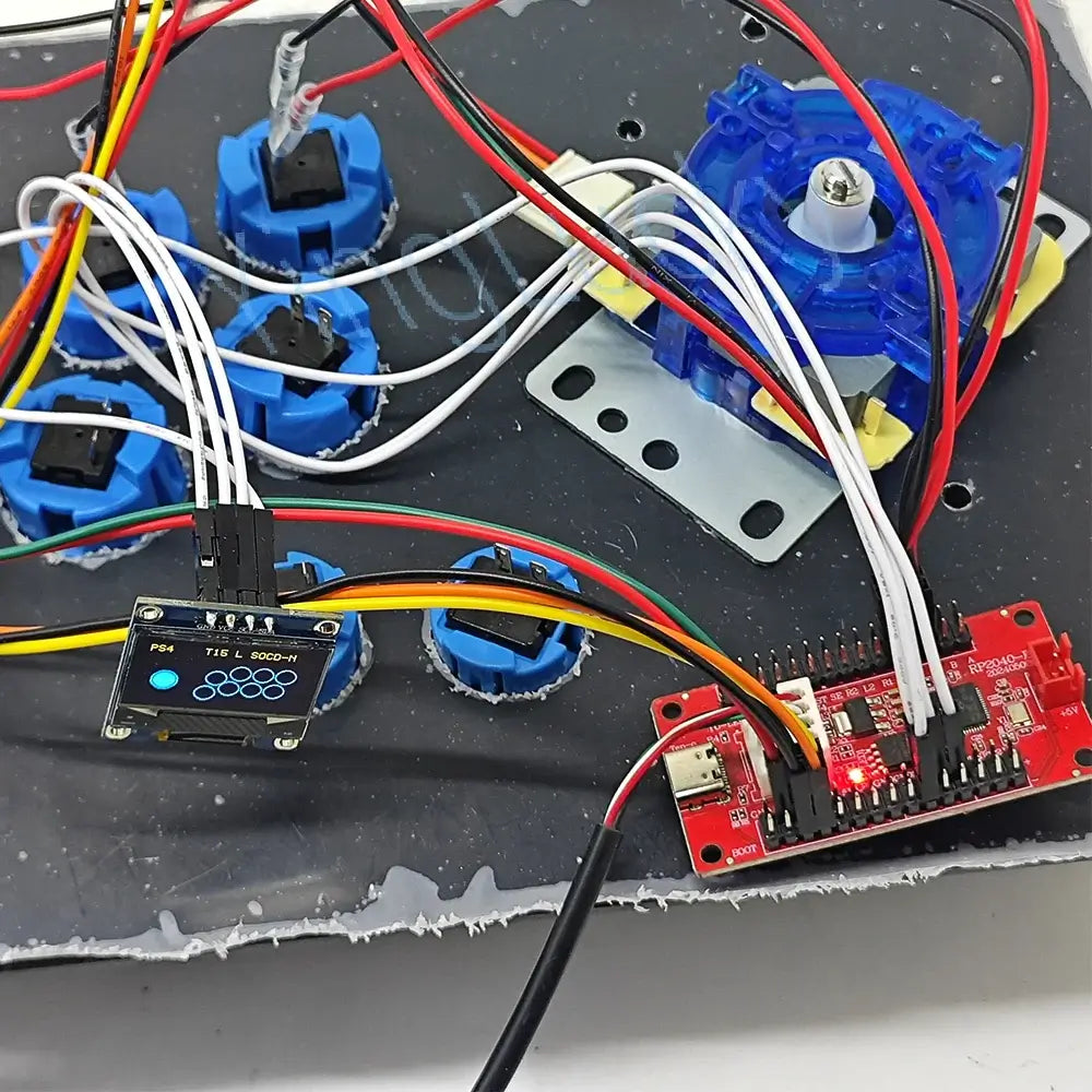 Raspberry Pi Pico Zero USB Board with Encoder for PC PS4 Switch Arcade Joystick Hitbox Controller Oled Cable DIY Gaming Parts Ki