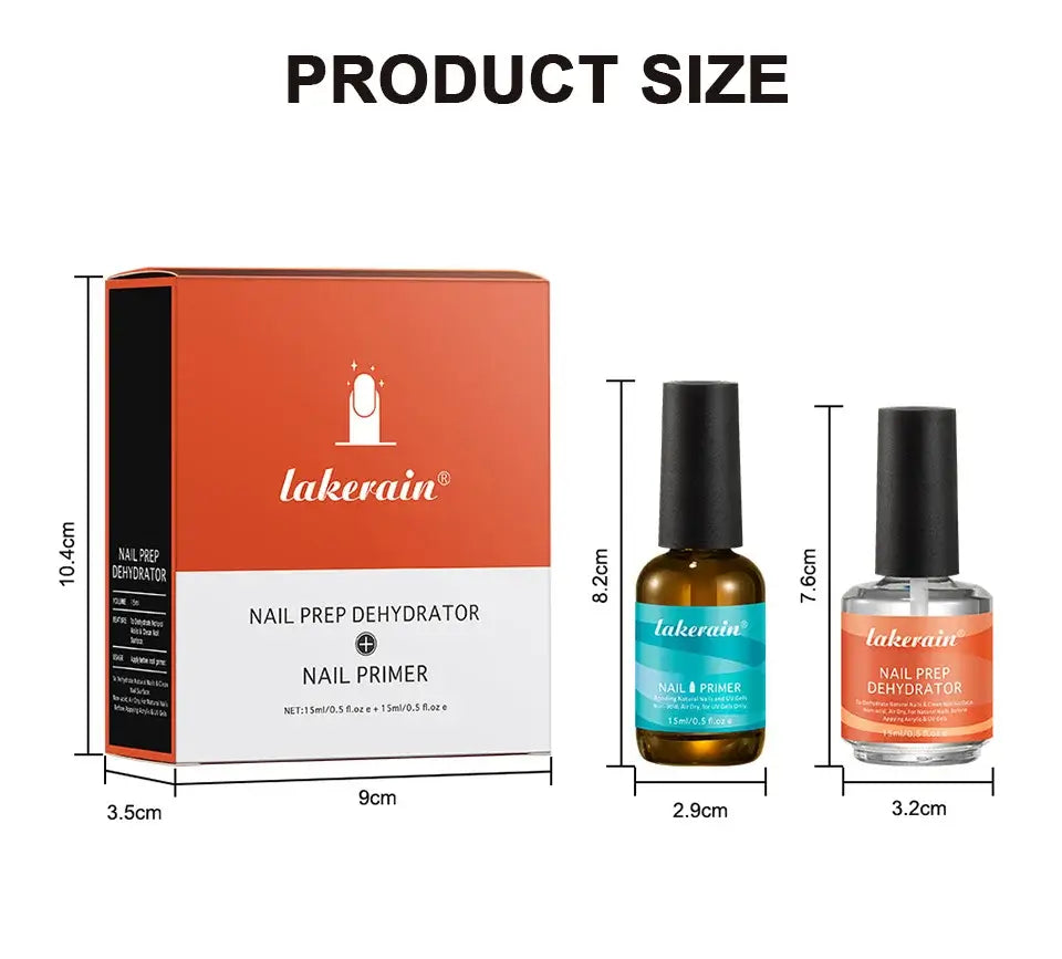 Nail Prep Dehydrator &amp; Primer Set, 2 × 15 ml