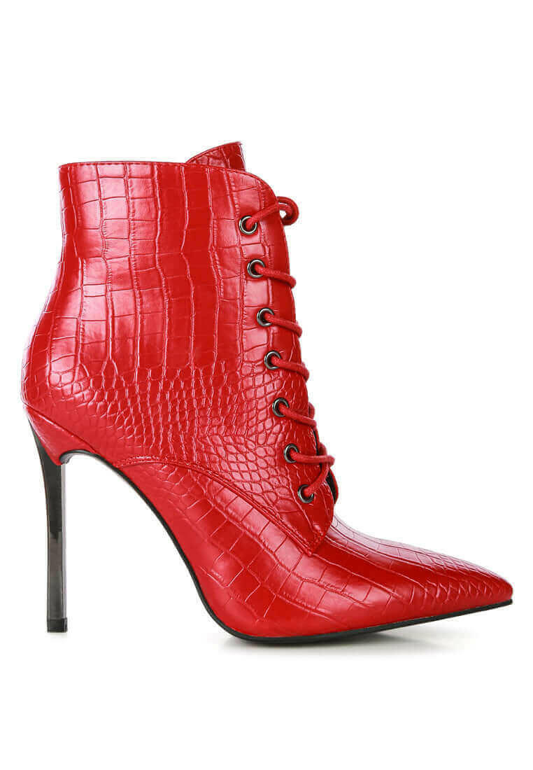 escala croc lace-up stiletto boots.