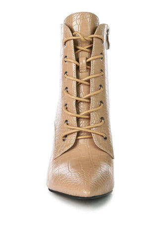 escala croc lace-up stiletto boots.