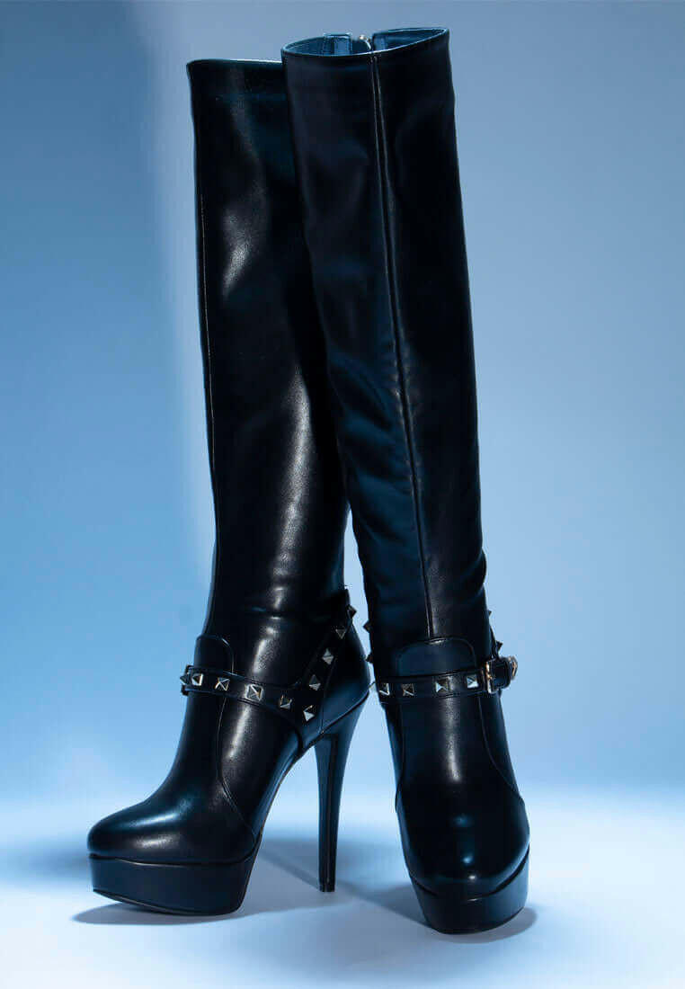 daphne stiletto heeled mid calf boots.