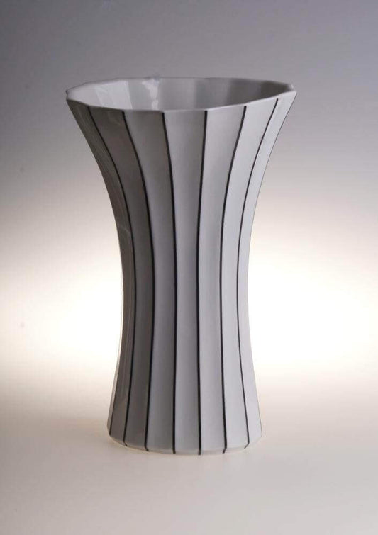 White Retro Style Porcelain Flower Vase l 12”.