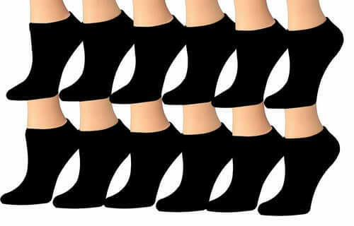 Tipi Toe Women's 12-Pairs Low Cut Athletic Sport Peformance Socks.