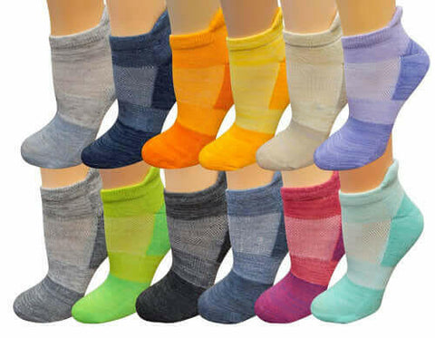 Tipi Toe Women's 12-Pairs Low Cut Athletic Sport Peformance Socks.