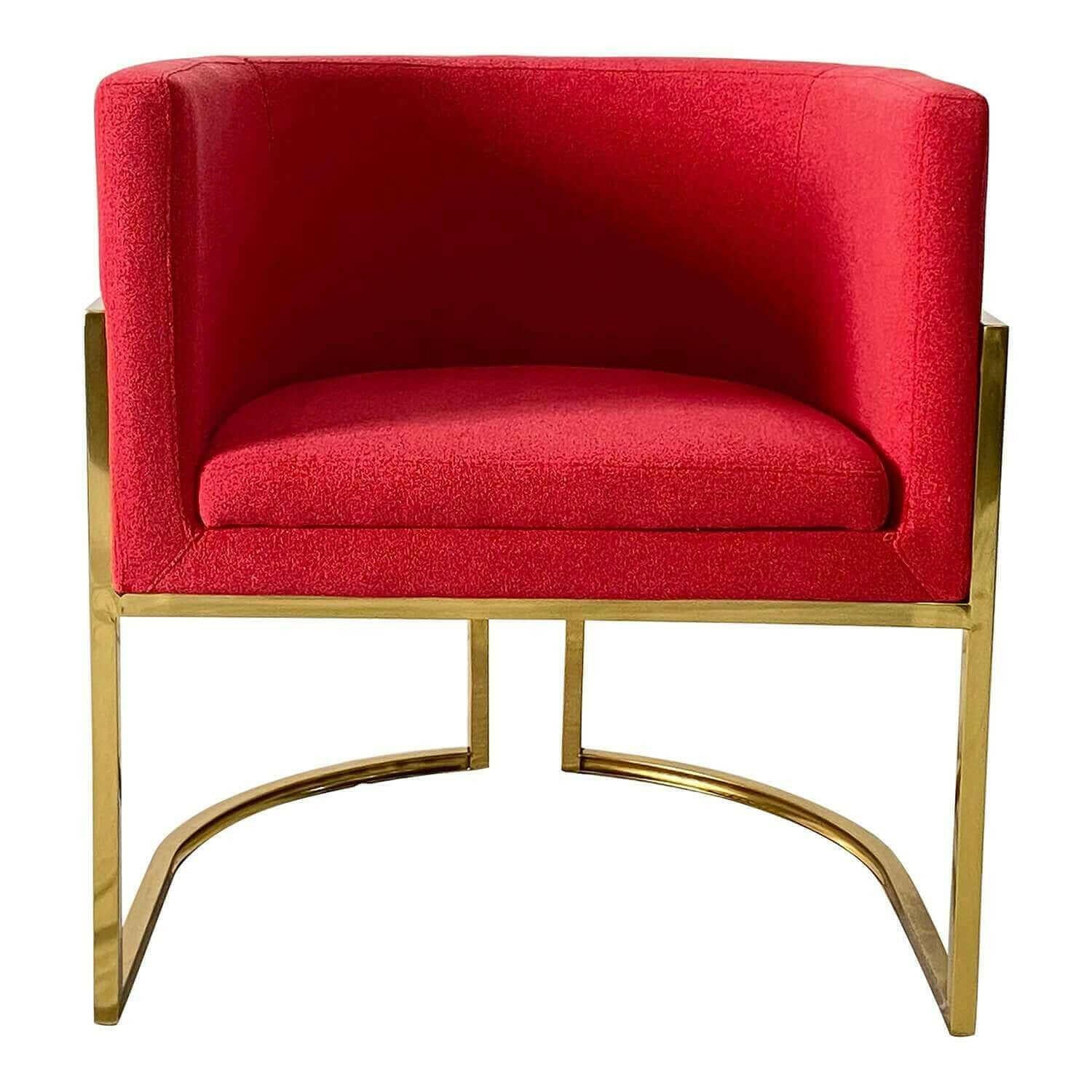 Red and Gold Sofa Chair