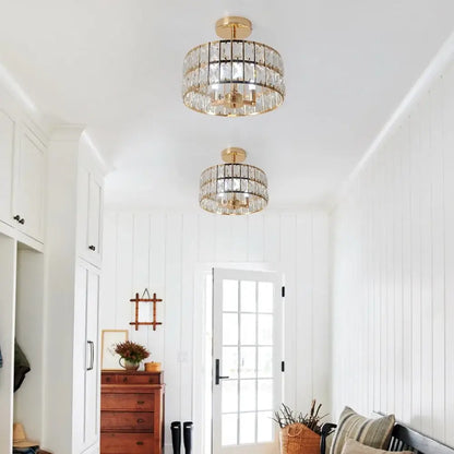 VETRULUS Crystal Pendant Light, Black or Gold