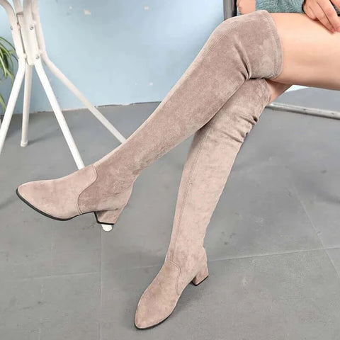 Chunky Over-the-Knee High Boots Woman Boots 2023 New Winter Women.