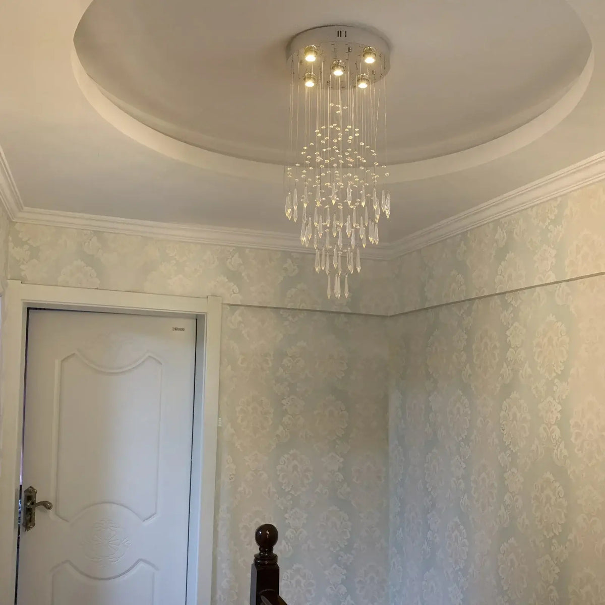 VETRULUS Raindrop Crystal LED Chandelier, Selectable Sizes