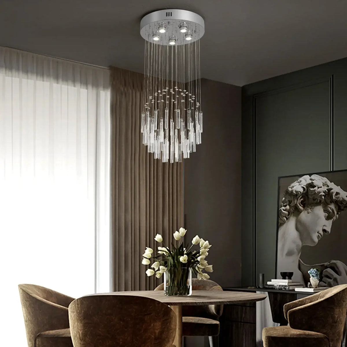VETRULUS Modern Crystal Chandelier, Selectable Designs