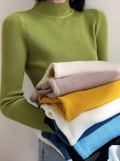 Chic Mock Neck Women&