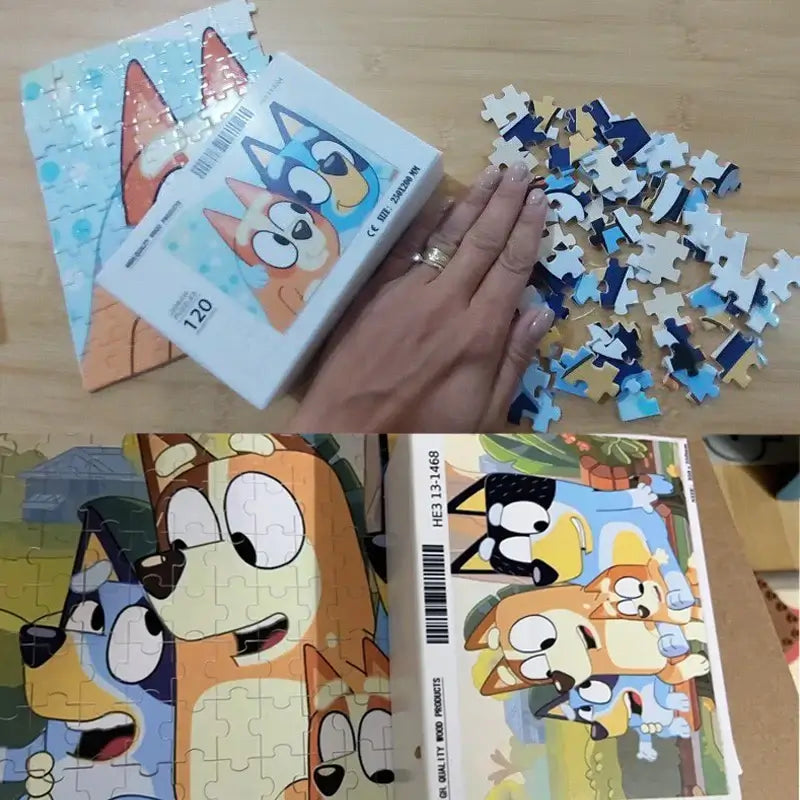 Bluey Cartoon Anime Puzzle Collection 70-1000 Pieces Educational &amp; Fun Holiday Gift Suitable for Adults &amp; Children Boxed Puzzle