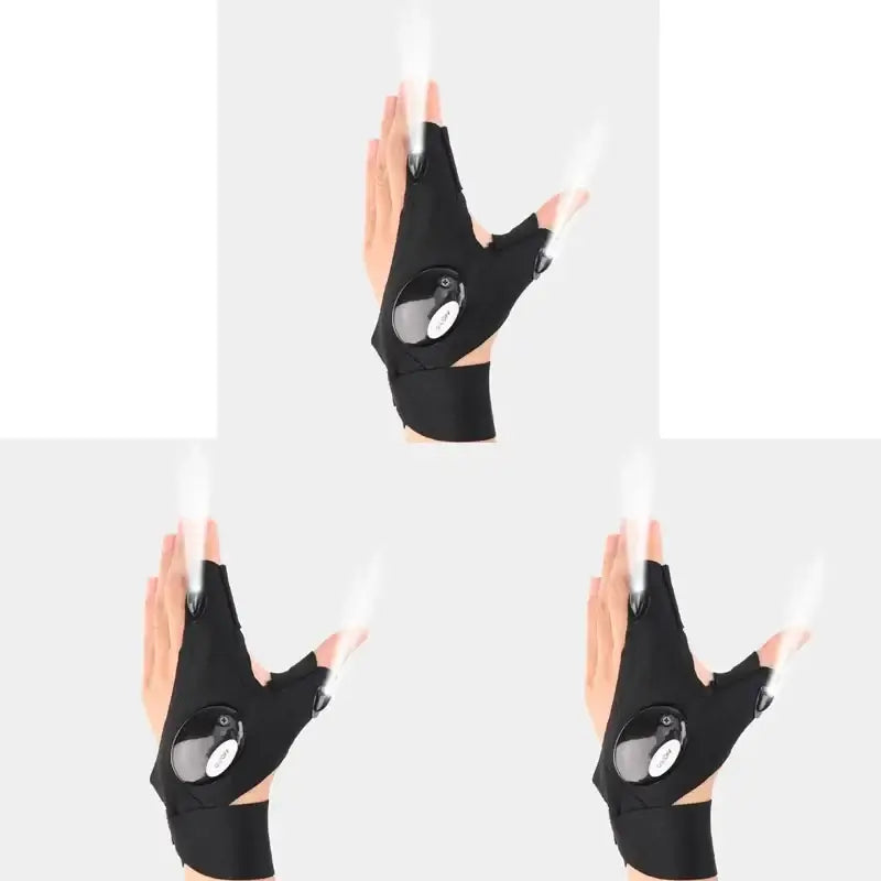 LED Fingerless Gloves for Fishing and Nighttime Tasks