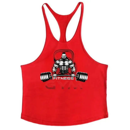 Gym Sleeveless Tank Men, Stringer Fitness Vest, Bodybuilding Singlet Moisture-Wicking Durable Summer Flexible Workout Sportswear