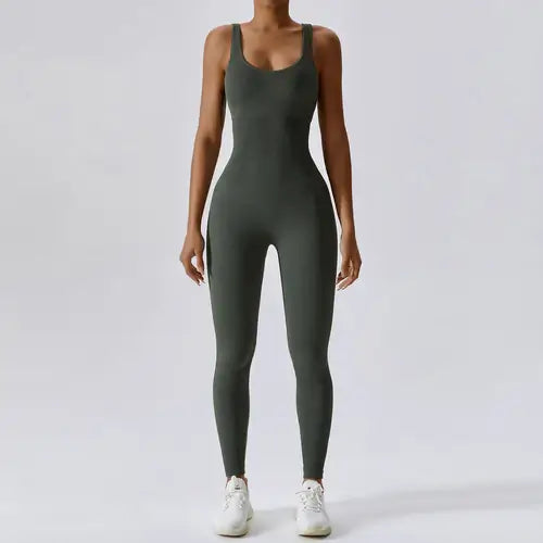 Spring Seamless One-Piece Yoga Suit Dance Belly Tightening Fitness.