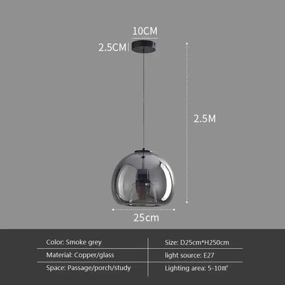 Modern Glass Globe Pendant &amp; Ceiling Light