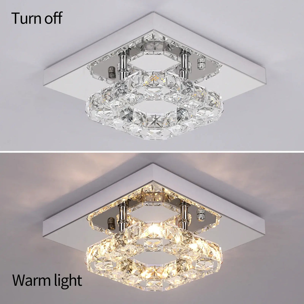 GreeLustr Crystal LED Ceiling Light, 20 or 27 cm