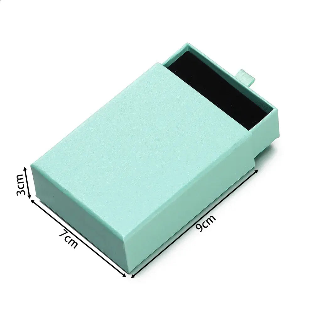 Creative Drawer Jewelry Packaging Box Necklace Ring Earing Bracelet Storage Organizer Display Stand Solid Color Paper Gift 2030