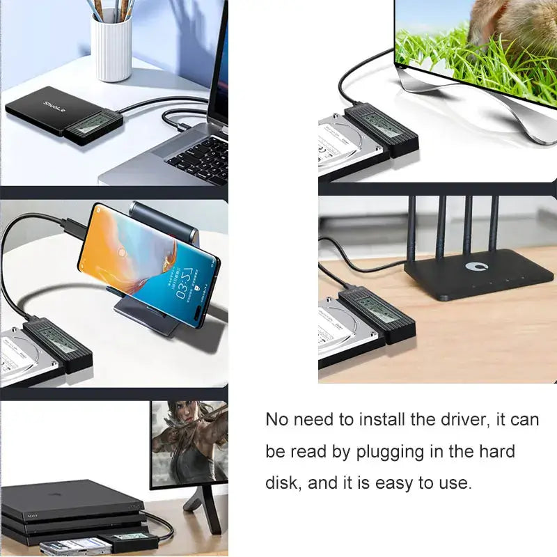 USB to SATA Adapter Converter Cable USB 3.2 3.0 to SATA Converter for 2.5 Inch SSD HDD Hard Drive External adaptador Accessories