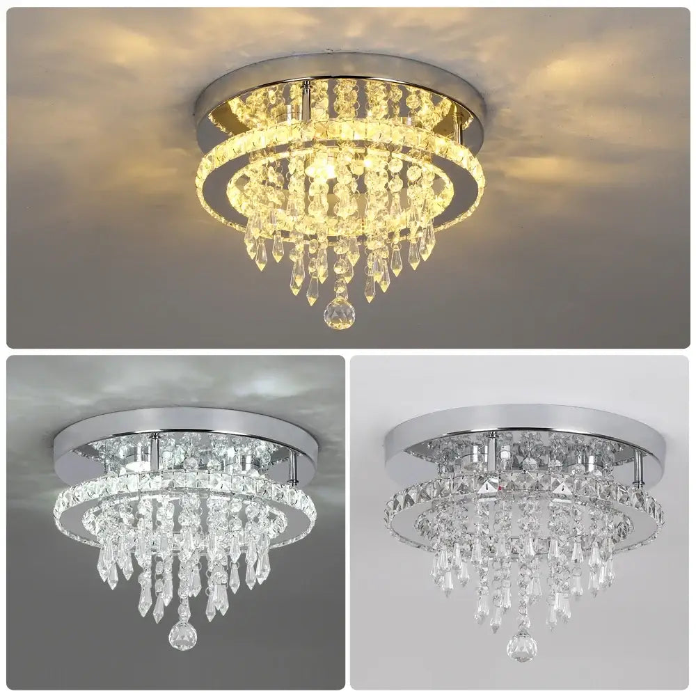 VETRULUS Raindrop Crystal LED Chandelier, Selectable Sizes