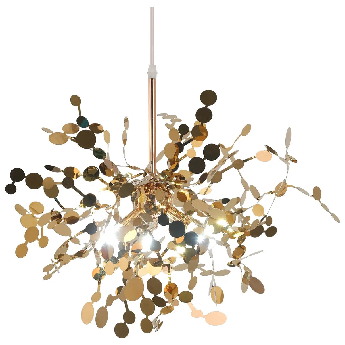 Modern Firework-Style Crystal LED Chandelier, Gold or Silver