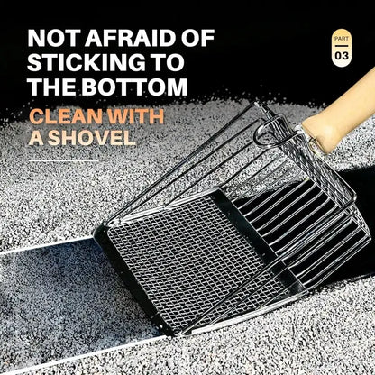 Cat Litter Shovel Cat Litter Spoon Stainless Steel Washable Kitten Litter Shovel Cat Toilet Cleaning Shovel Pet Cleaning Tool