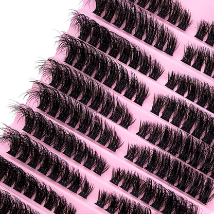 Eimny Individual Cluster Lashes – 160pcs | 8–16mm Mixed Tray | 80D–100D Volume | DIY Eyelash Extensions | Natural Look