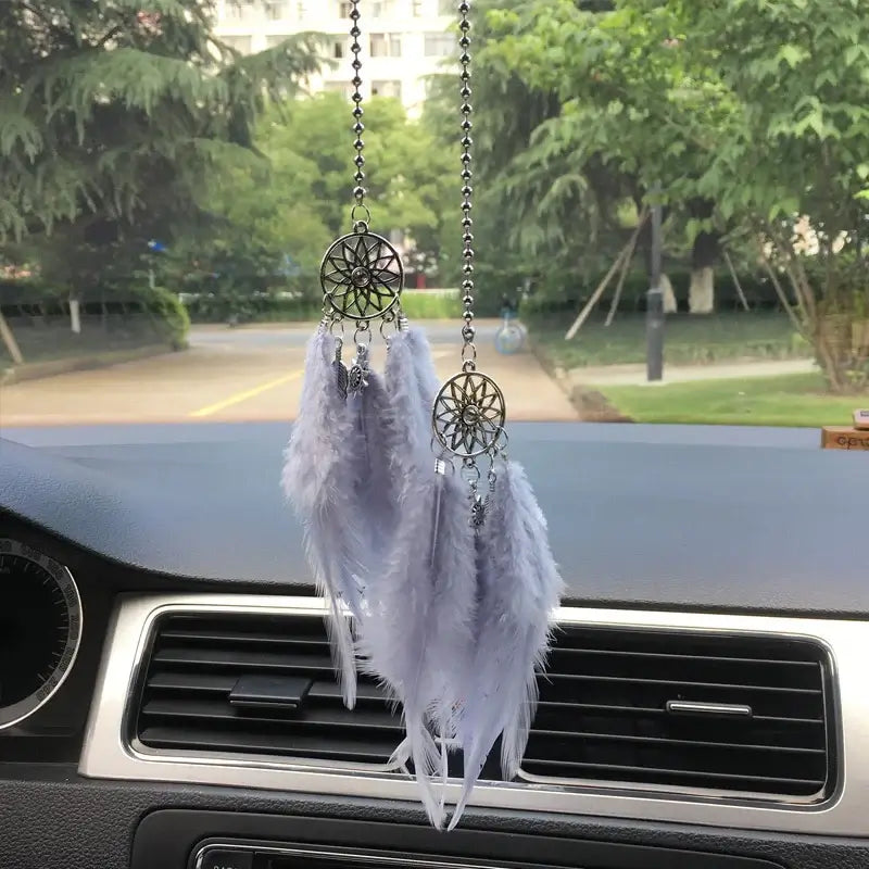 Mini Dream Catcher Car Pendant Wind Chimes Feather Decoration Home Decor &amp; Wall Hanging Adornment Handmade Dreamcatcher Gifts