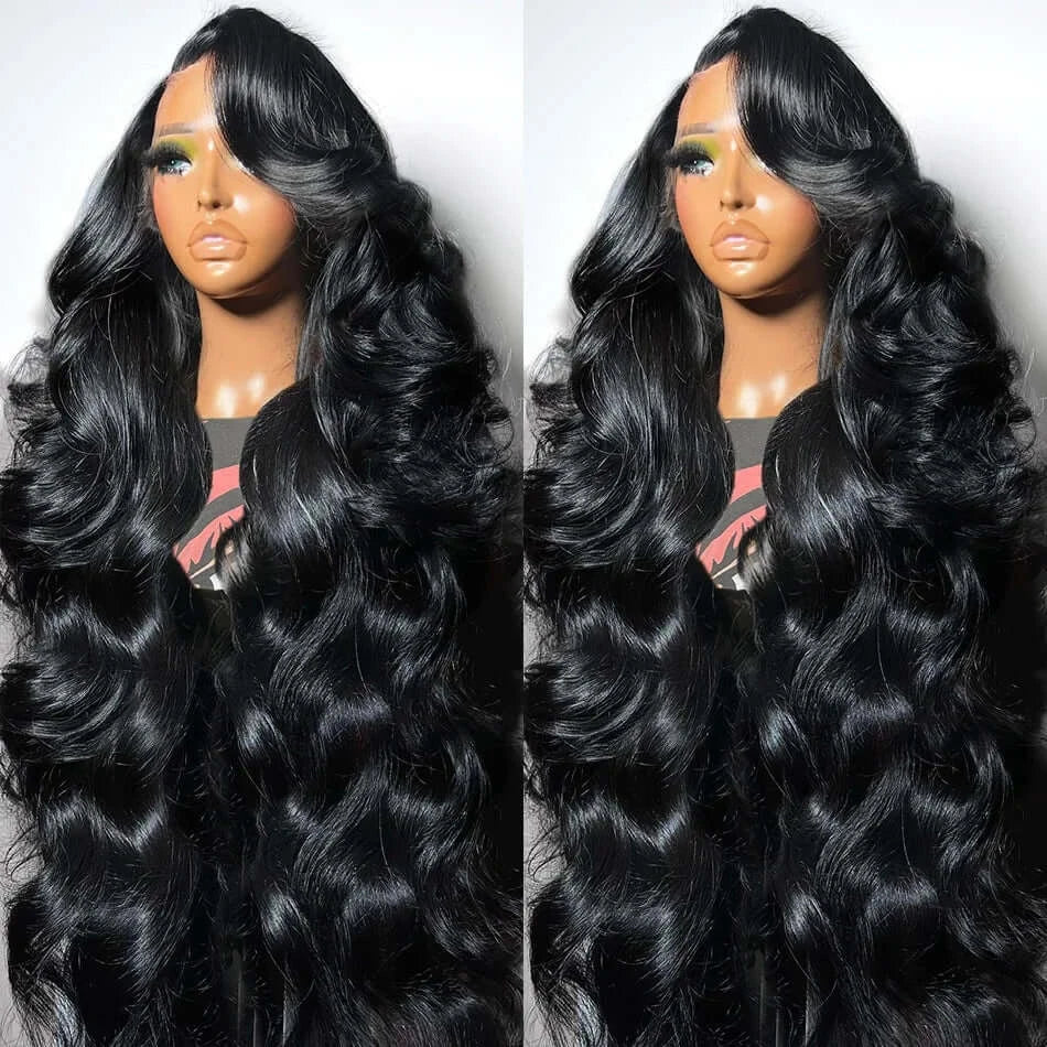 Neddie 250 Density 13x6 HD Transparent Body Wave Lace Frontal Human Hair Wigs For Women Brazilian 13x4 Lace Front Wig 30 40 Inch