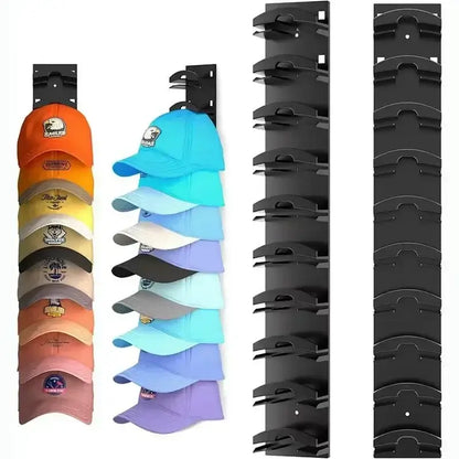 10 Grids Wall Mount Baseball Cap Storage Rack Holds 16 Hats Space Saving Closet Hat Organizer Hooks