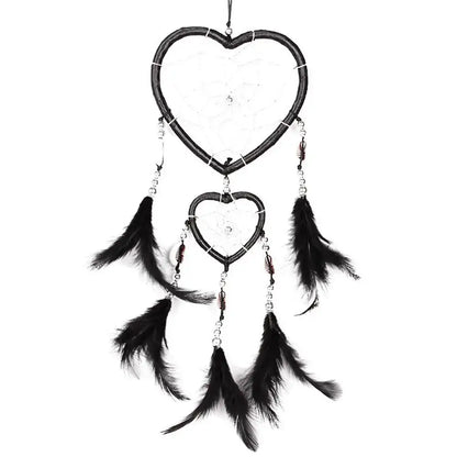 New Indian Ann Style Love Heart Feather Dream Catcher Wind Chimes Car Interior Wall Dream Catcher Ornaments Ins Dream Catcher