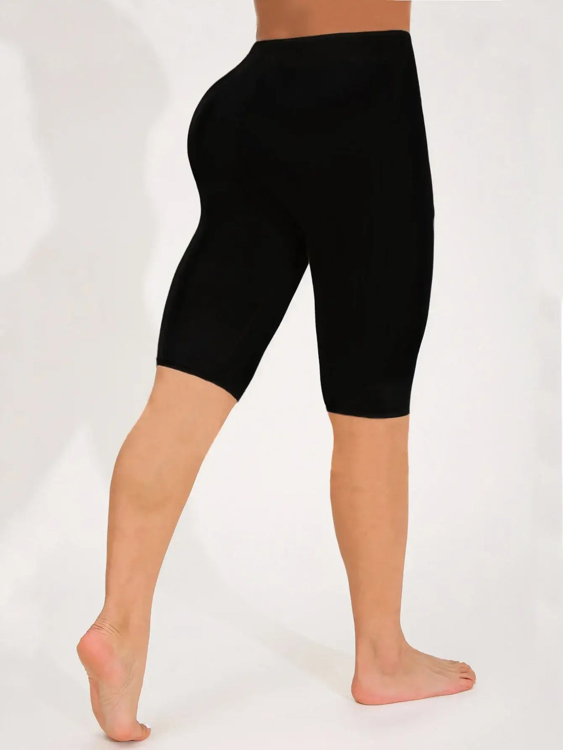 Solid Color Knee-Length Leggings – Women’s Slim-Fit Stretch Casual Leggings | Spring Summer | S–XXL