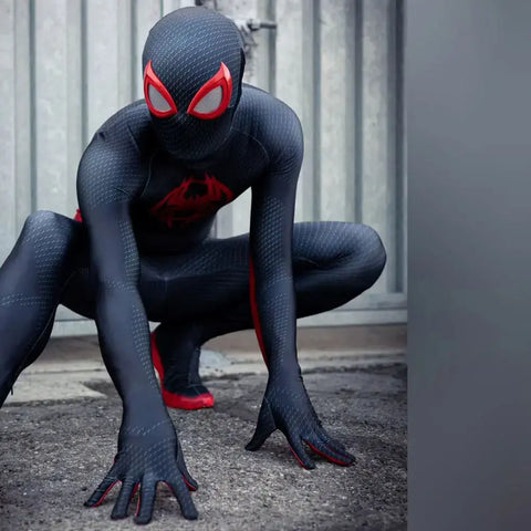 Newest Anime Spidercosplay Miles Morales COSPLAY Costume 3D Print Into.