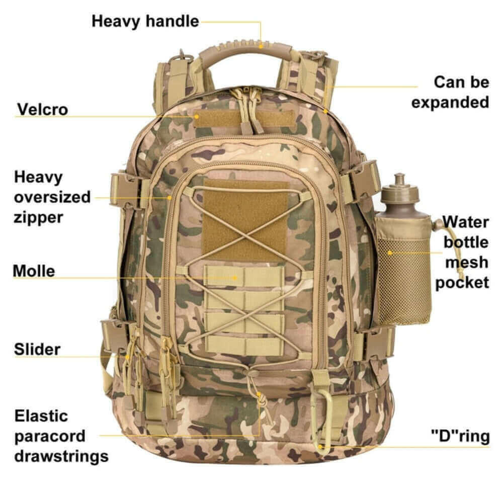 Large Capacity Waterproof Camping Outdoor Backpack.