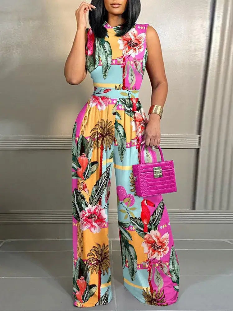 Elegant Women Wide Leg Jumpsuit for Spring/Summer 2024