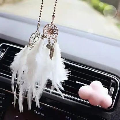 Mini Dream Catcher Car Pendant Wind Chimes Feather Decoration Home Decor &amp; Wall Hanging Adornment Handmade Dreamcatcher Gifts