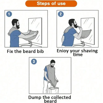 Waterproof Beard Bib Hair Catcher Apron For Men Mess Free Shaving Trimming Protection Easy Clean Bathroom Sink Cover Practical Christmas Valentine Anniversary Gift For Him