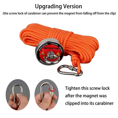 60 mm Neodymium Retrieval Magnet Set with 10 m Rope
