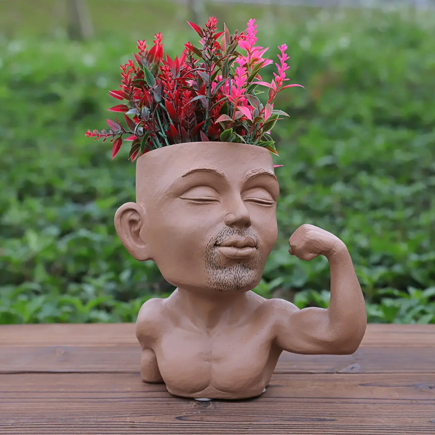 face flower pot succulent planter