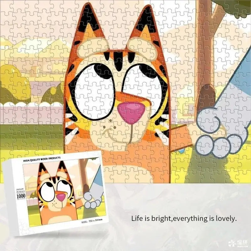 Bluey Cartoon Anime Puzzle Collection 70-1000 Pieces Educational &amp; Fun Holiday Gift Suitable for Adults &amp; Children Boxed Puzzle