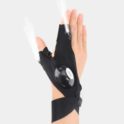 LED Fingerless Gloves for Fishing and Nighttime Tasks