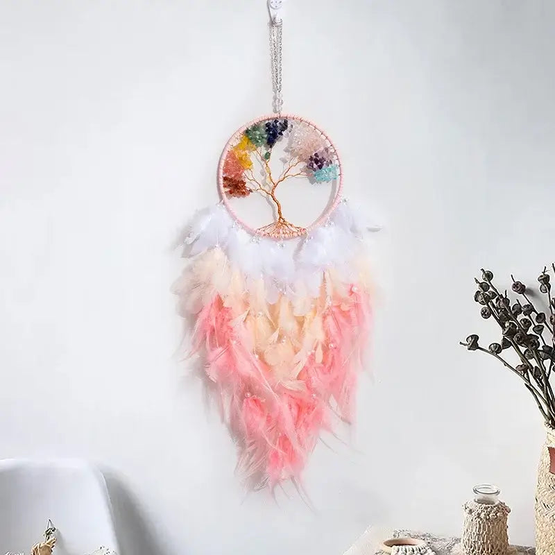 colorful crystal dream catchers
