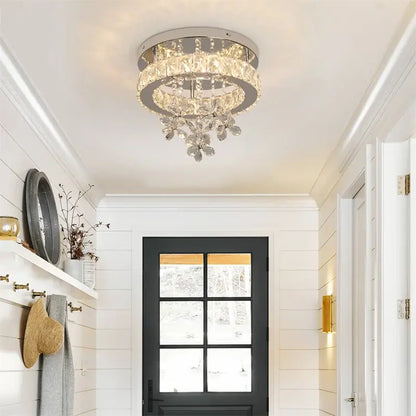 Modern Crystal LED Flush-Mount Ceiling Light