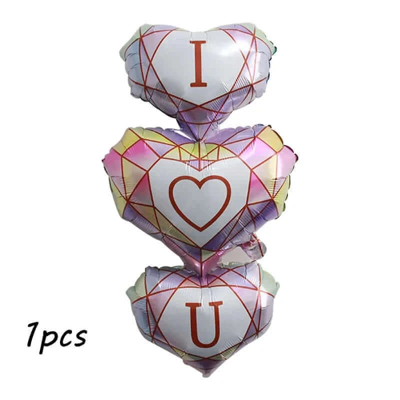 I Love You Kiss Me Lips Love Foil Balloon For Valentines Day Decoration Wedding Anniversary Inflatable Balloon Birthday Gifts
