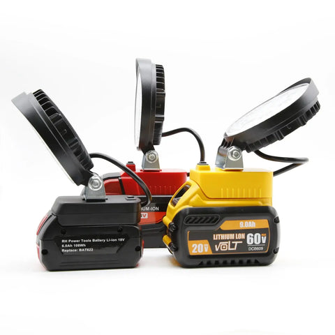 For Makita/Dewalt/Milwaukee/Bosch 18V Li-ion Battery LED Work Light.